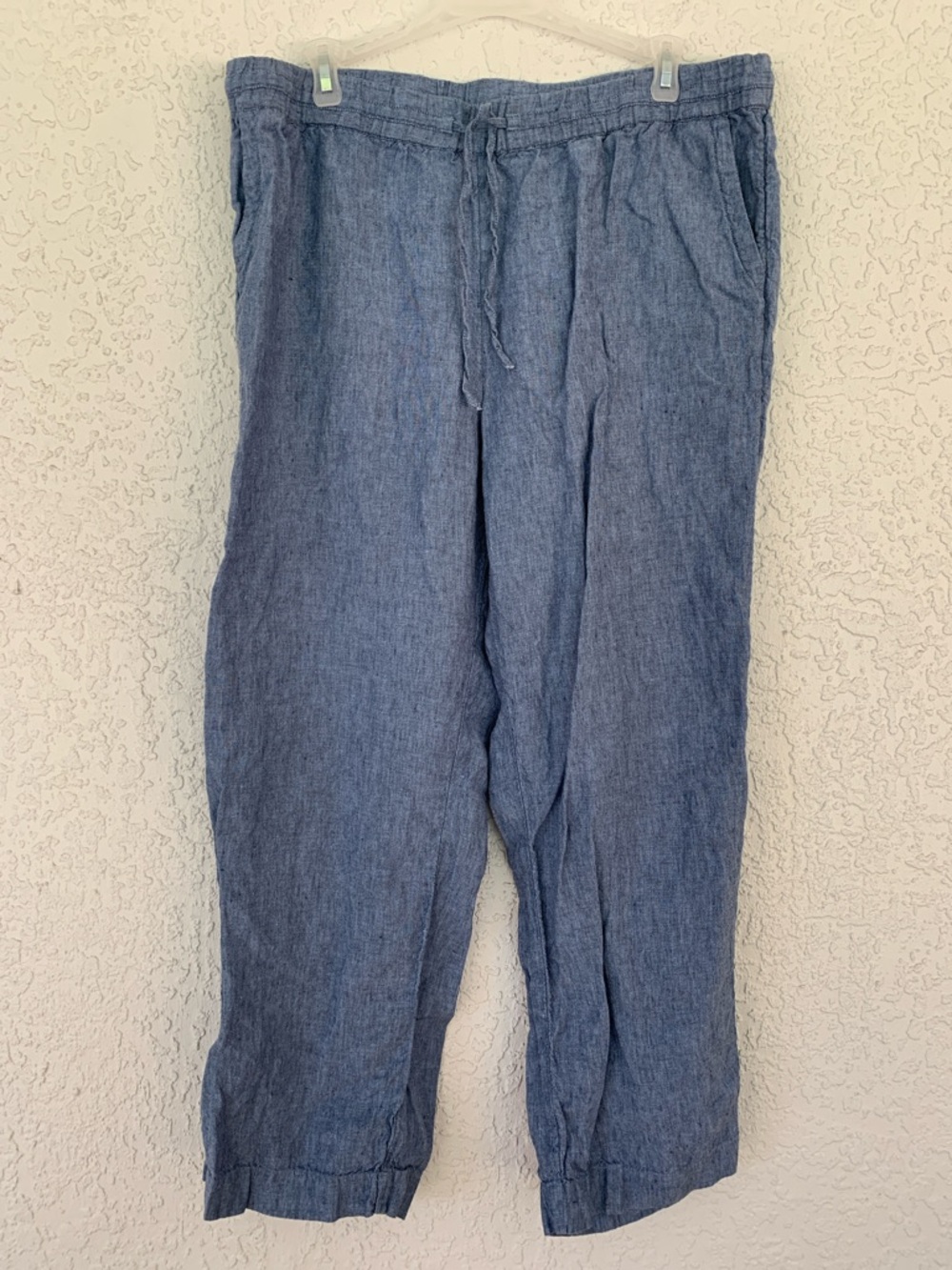 Charter Club linen Casual Blue Drawstring Pants size P/XL